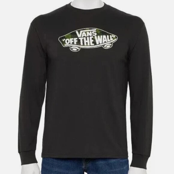 Vans OTW CAMO Men's Long Sleeve T-Shirt (Black/Camo) Size Small - Picture 1 of 1